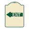 Signmission Exit With Left Arrow Heavy-Gauge Aluminum Architectural Sign, 24" H, 18" L, TG-1824-24607 A-DES-TG-1824-24607 - alternate 1